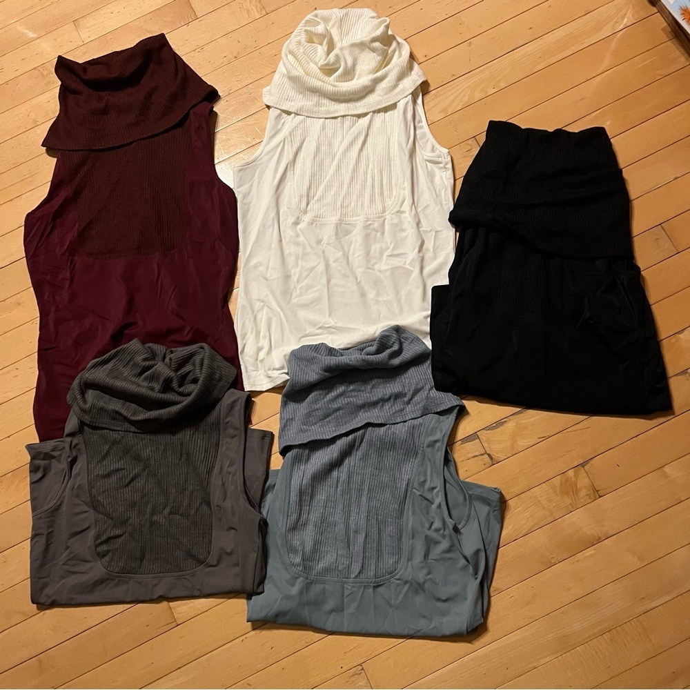 Kathleen Kirkwood Undercover Agent Lot Of 5 Womens Cowl Neck Top Tank Size S